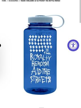 Ksubi Indigo Translucent Bottle with White Graphic
